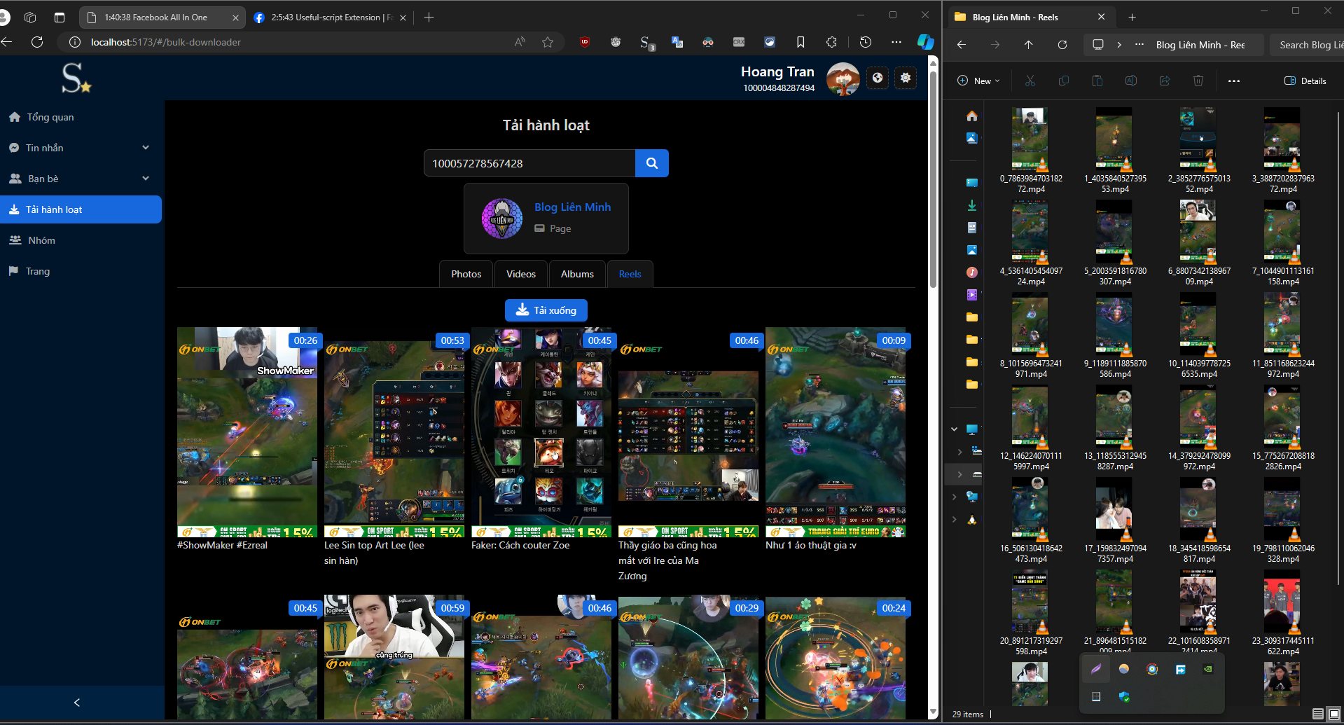 Tải tất cả Reels của user/page trên facebook – hình 1