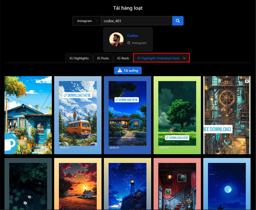 Tất cả Highlight Instagram trong 1 click – hình 3
