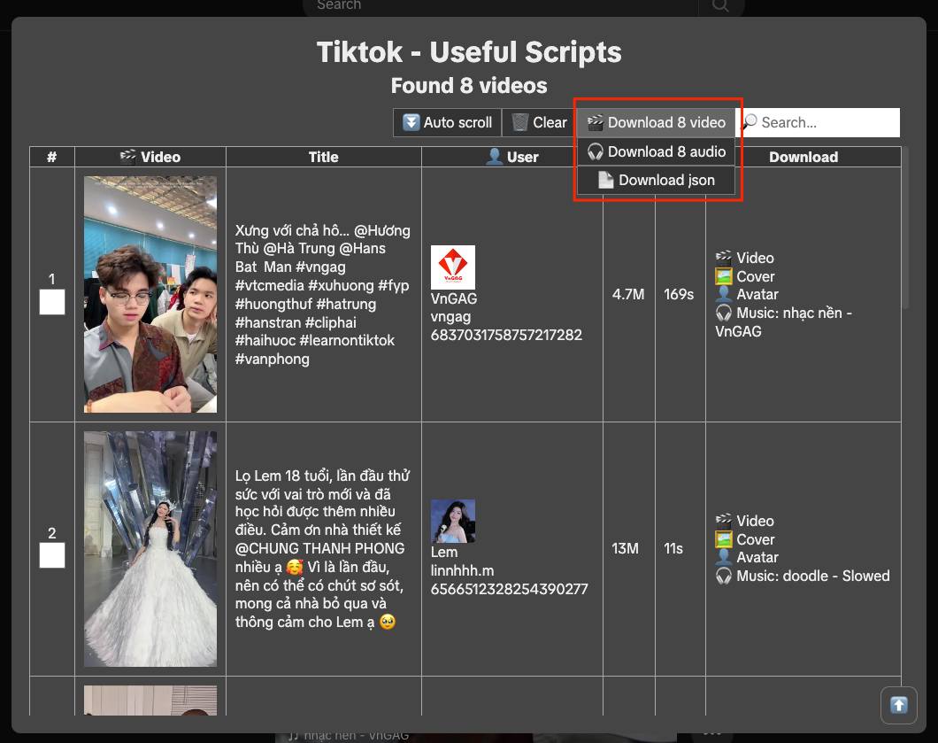 Demo tải mọi content từ Tiktok trong 19 giây – hình 2