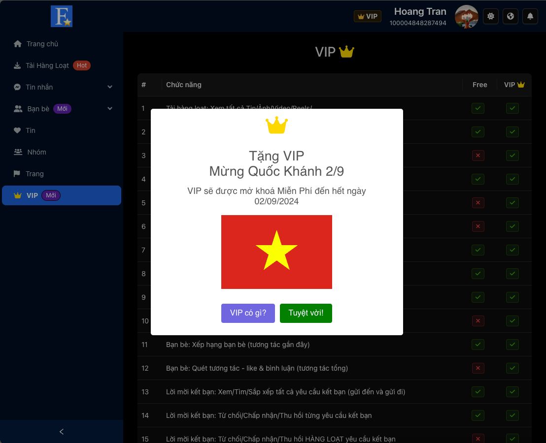 🇻🇳🇻🇳🇻🇳 Tặng miễn phí toàn bộ tính năng VIP nhân dịp Quốc… – hình 1