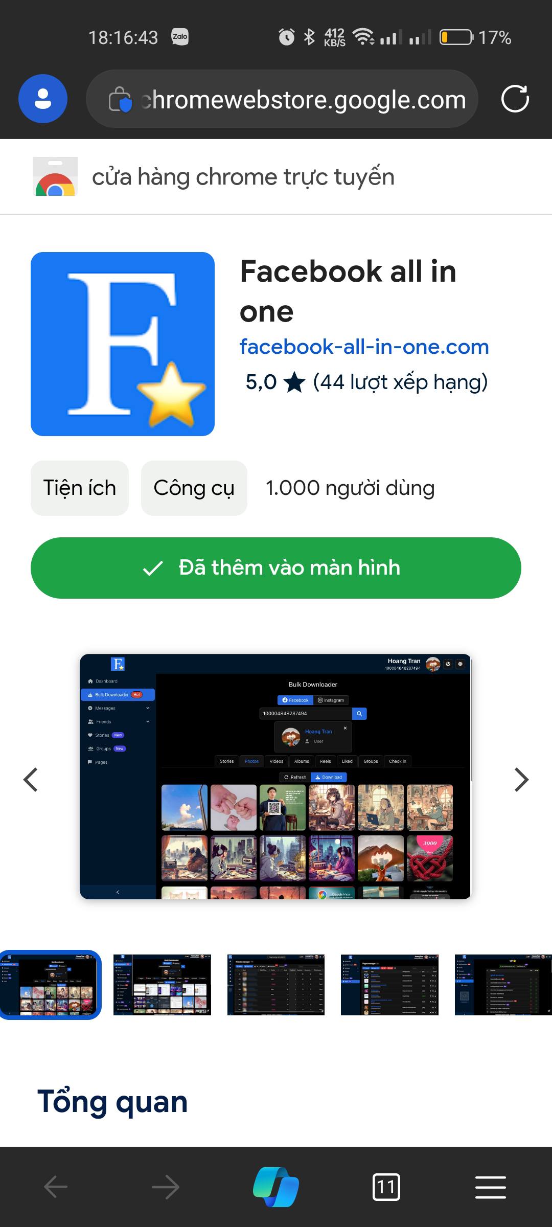 Hên quá, FB AIO phiên bản mới đã chính thức lên webstore. – hình 1