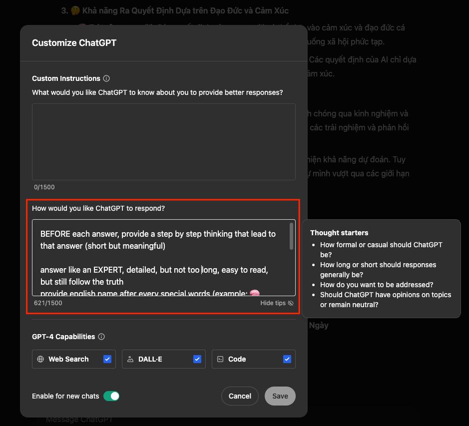 💡 Cách bật max setting cho ChatGPT 👀 – hình 5