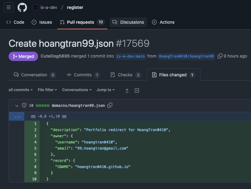 Tạo domain .is-a .dev miễn phí 🌍 – hình 2