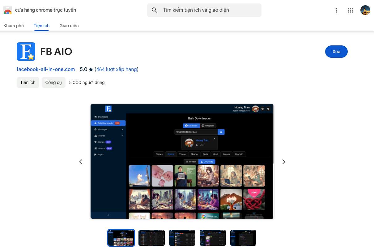 Thông báo đổi tên extension FB AIO ✨ – hình 1