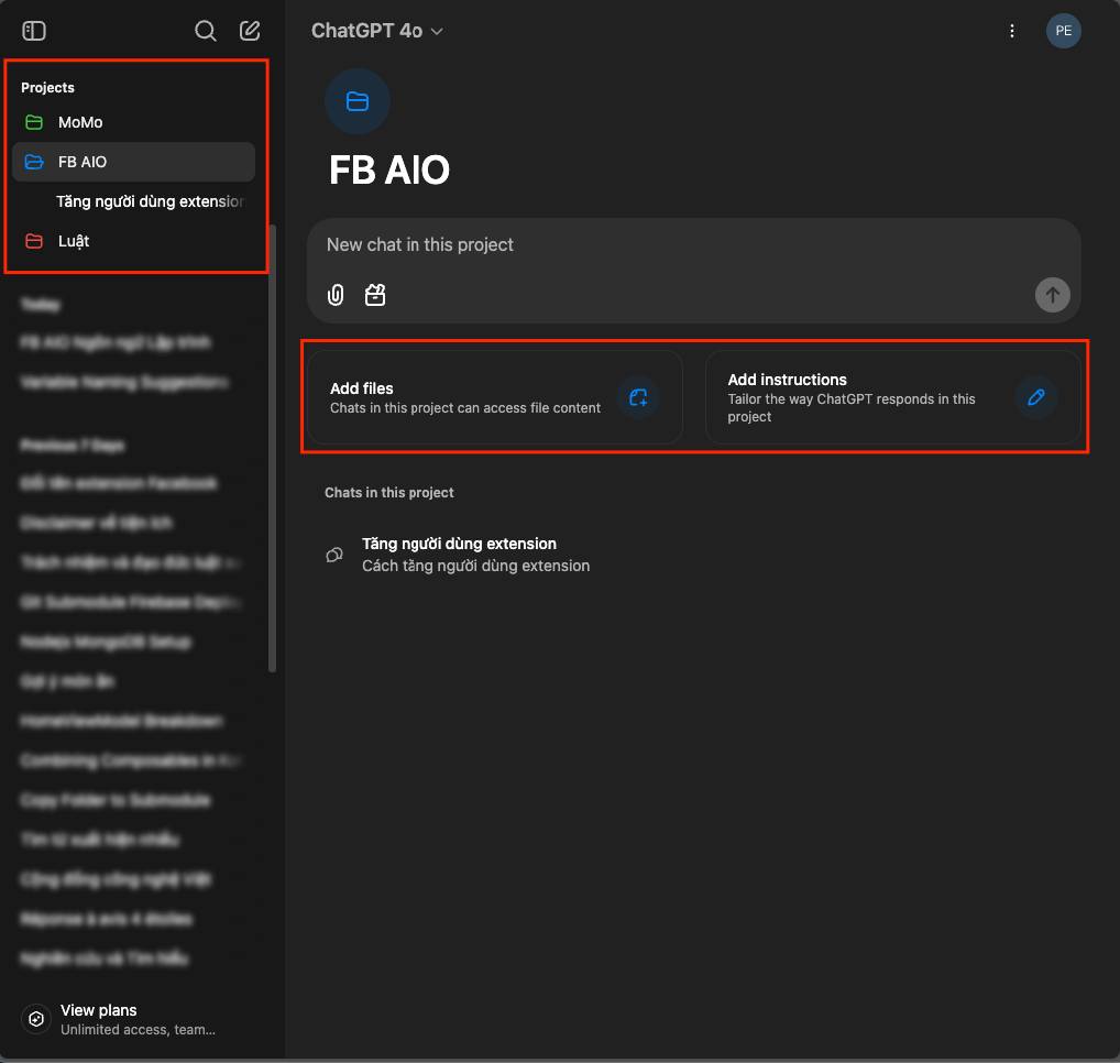 ChatGPT ra chức năng mới: Projects 🗂️ – hình 1