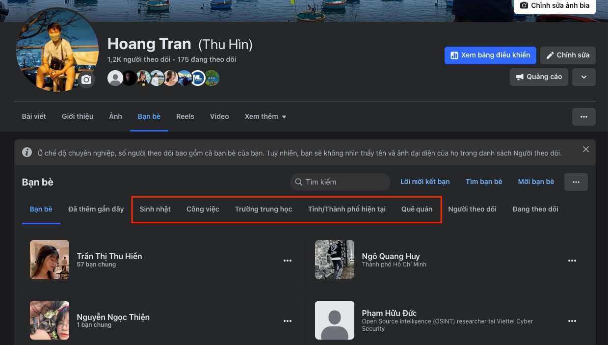FB AIO: Quét điểm chung với tất cả bạn bè 🎂🏙️🏡📚💼 – hình 2