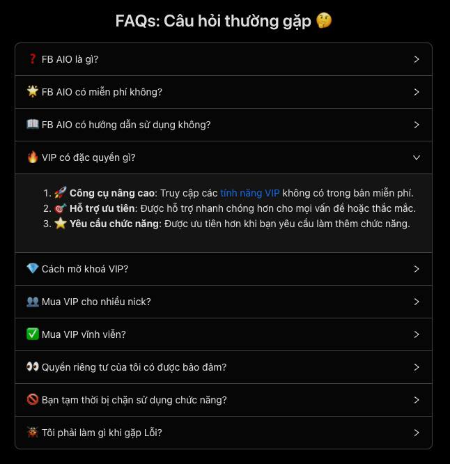 Đã thêm FAQ cho FB AIO 🥹 – hình 1
