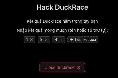 FB AIO: Thao túng kết quả DuckRace 🎲 – hình 3