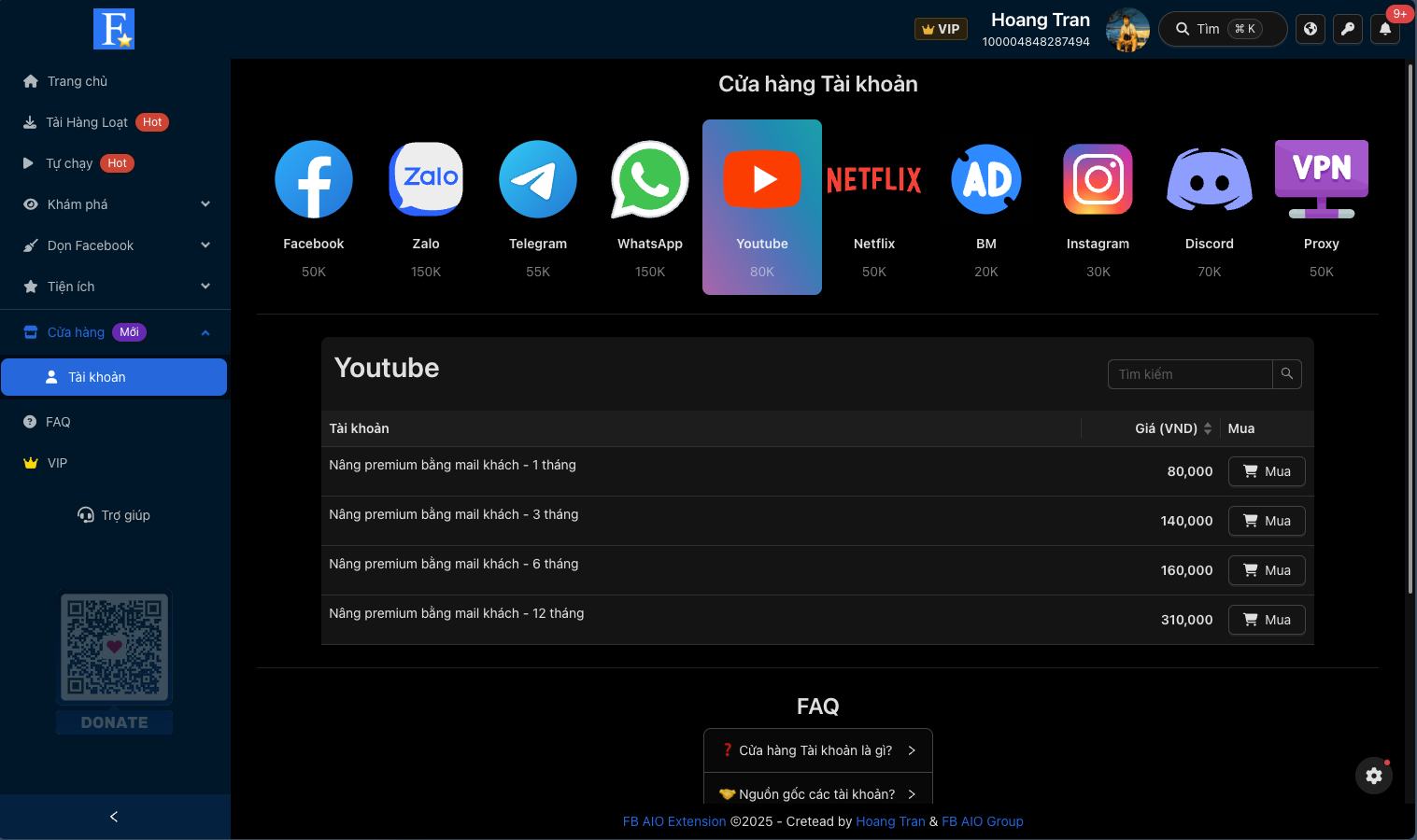 FB AIO: Cửa hàng Tài khoản 🤖 – hình 1