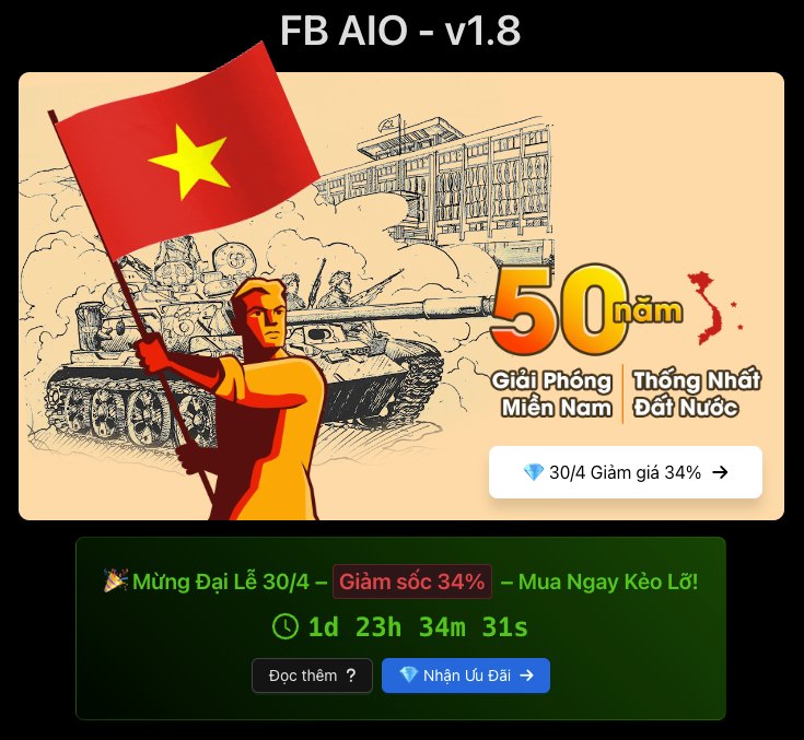 🔥 Mừng Đại Lễ 30/4 - Giảm 34% - Mọi gói VIP 💎 – hình 1