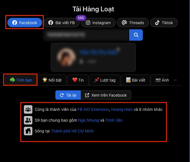 FB AIO - Xem nhanh Điểm chung với bất kỳ ai 🤯 – hình 1