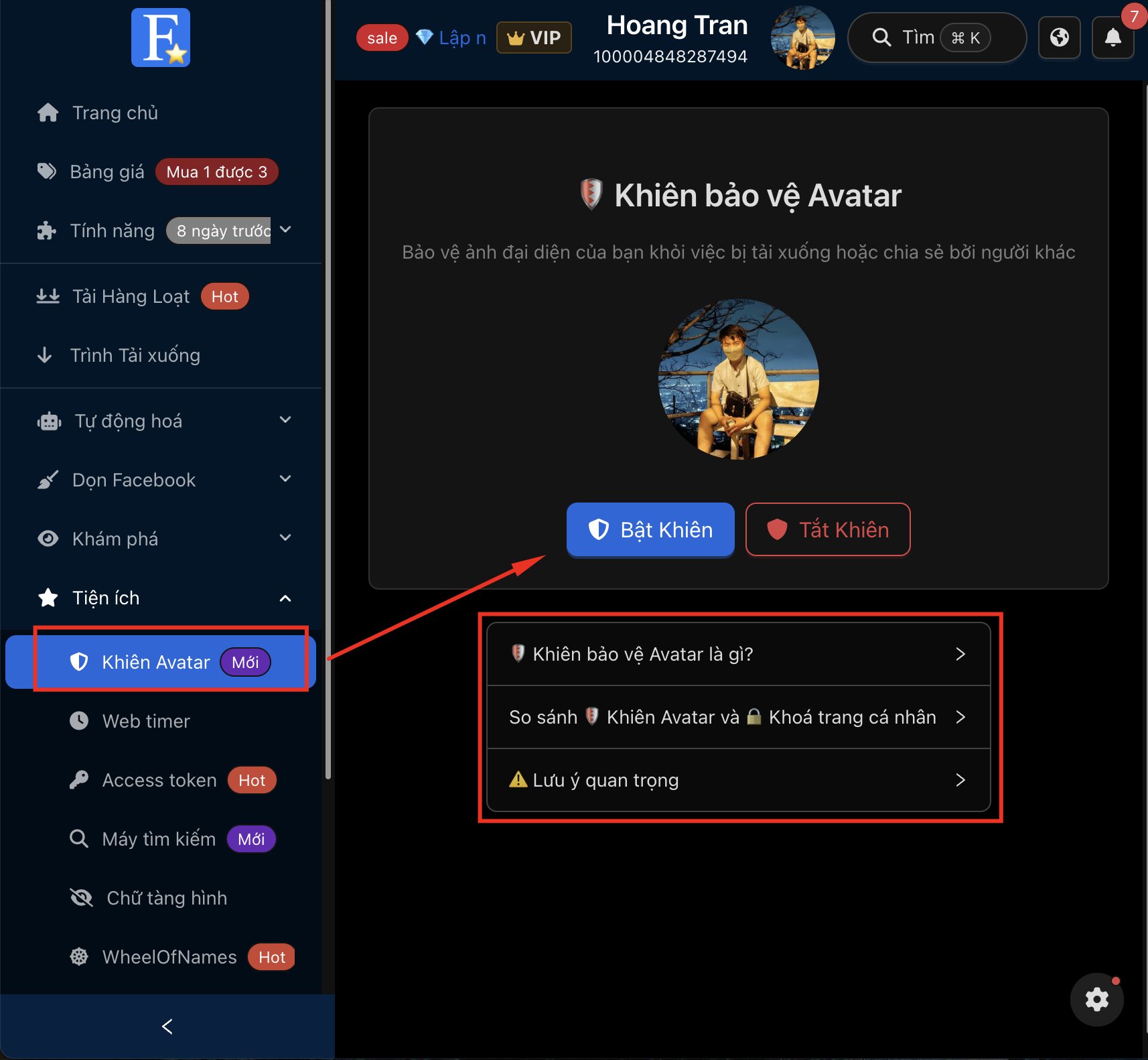 FB AIO: Bật Khiên bảo vệ Avatar 🤯 – hình 1