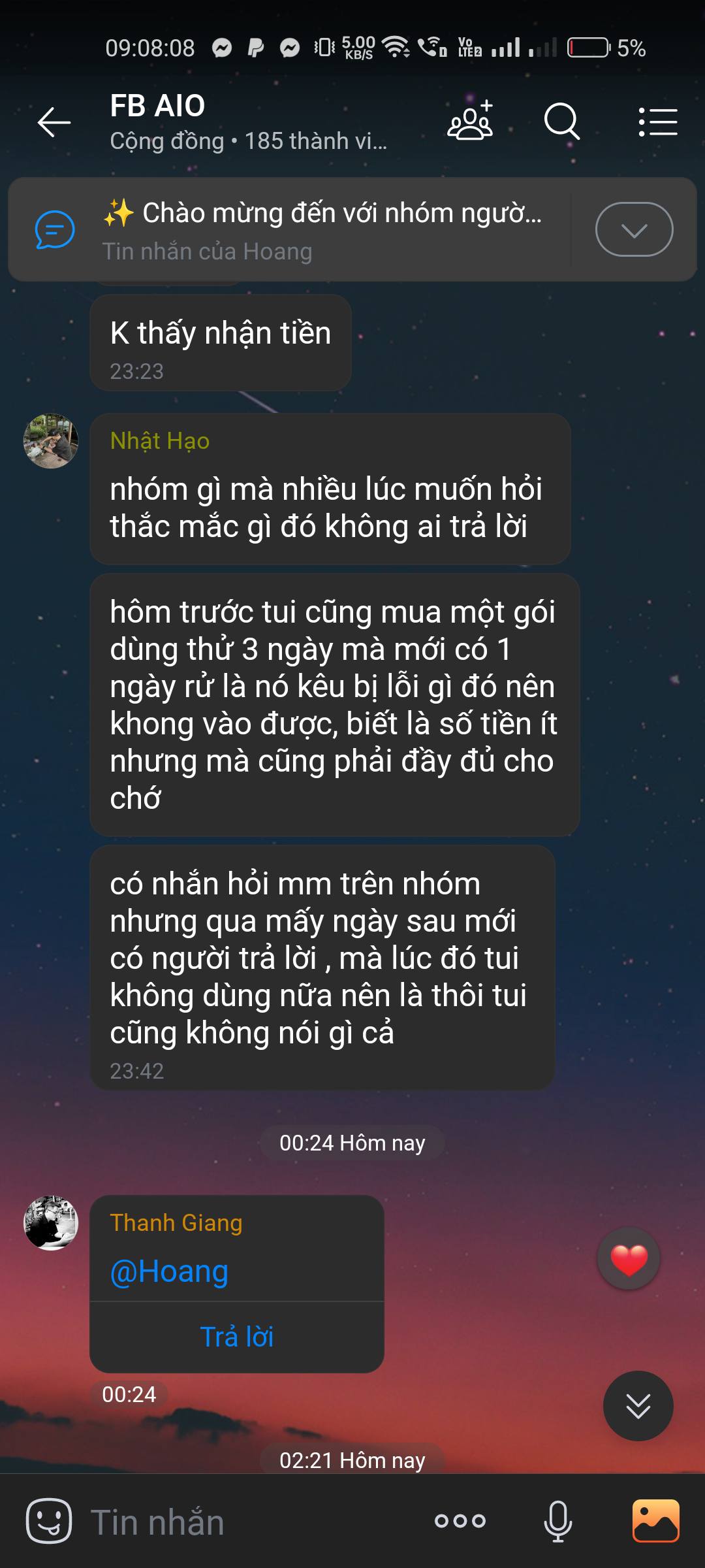 Nhóm chỉ có 1 ad, vừa code chức năng, vừa hỗ trợ mọi người 😥… – hình 1