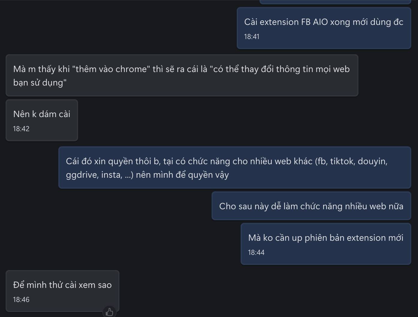 Thấy nhiều bác ngại, ngay khúc cài extension FB AIO 👀 – hình 2