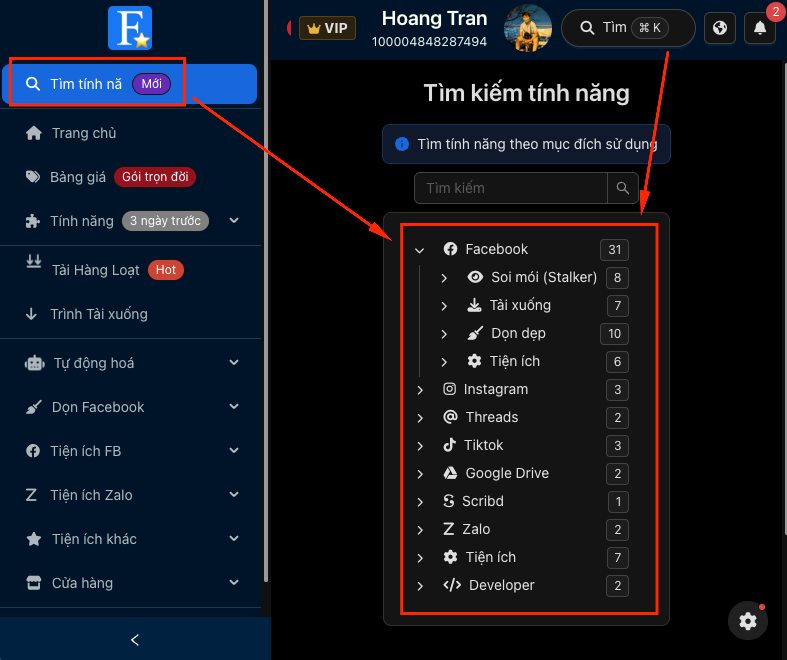 Tìm kiếm tính năng FB AIO 🌟 – hình 1