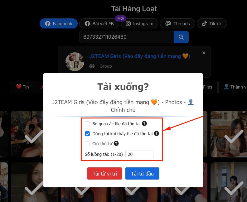 Dừng tải khi thấy file đã tồn tại -> Chỉ tải nội dung mới… – hình 1