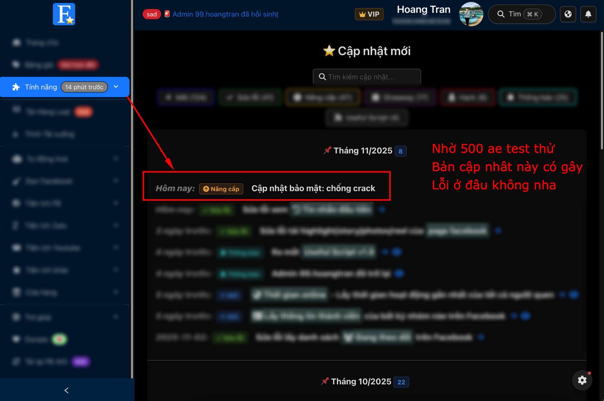 FB AIO: Cập nhât bảo mật 👀 – hình 1