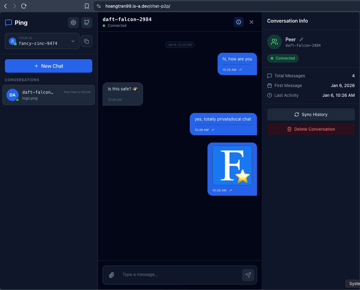 Ping - Chat p2p dành riêng cho ae FB AIO 🌟 – hình 3
