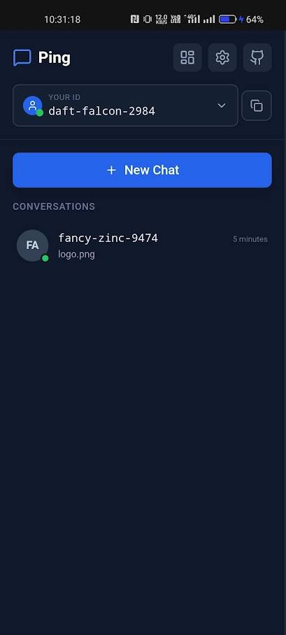 Ping - Chat p2p dành riêng cho ae FB AIO 🌟 – hình 1